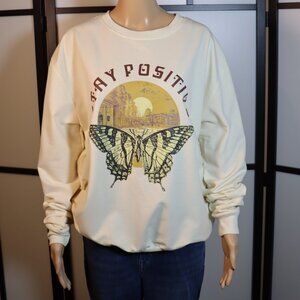 Light Yellow Sweatshirt With Graphic